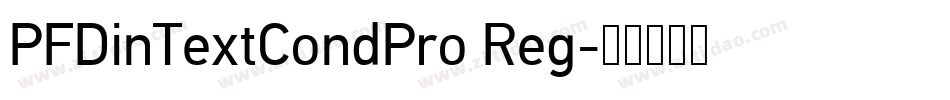 PFDinTextCondPro Reg字体转换